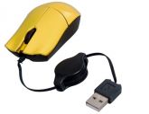Mini mouse óptico com cabo Stretchable (Amarelo) Cod. 101