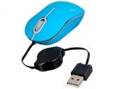 Mini mouse óptico com cabo Stretchable (azul)Cod. 102